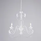 Lámpara de araña de 5 luces en metal y cristal para una iluminación espectacular – Perla Viadurini
