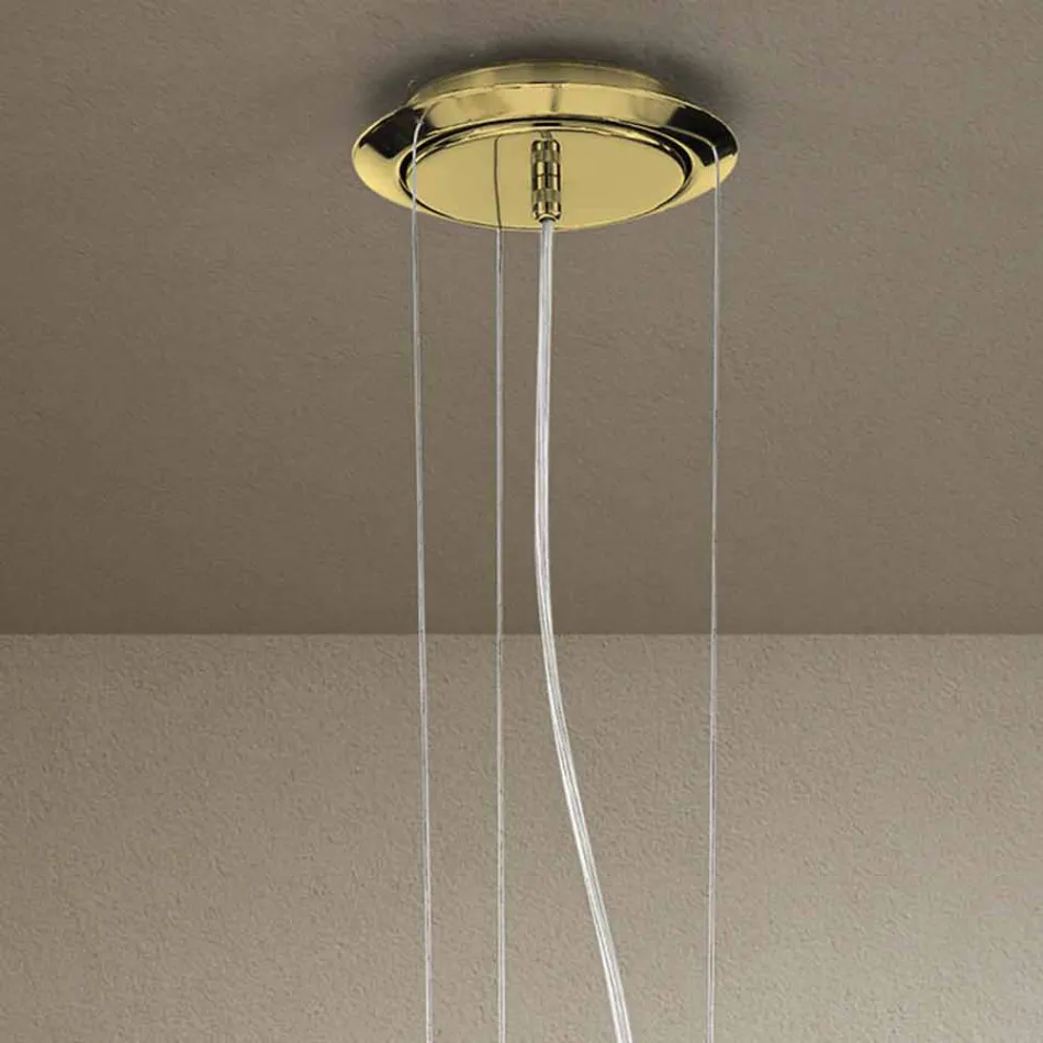 Lámpara de araña de cristal Venecia hecha a mano de 6 luces Made in Italy - Bernadette Viadurini