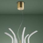 Araña de luces venecianas de 6 luces hecha a mano en Italia - Antonietta Viadurini