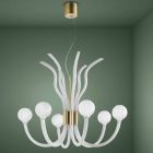 Araña de luces venecianas de 6 luces hecha a mano en Italia - Antonietta Viadurini