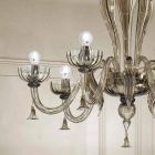Araña de luces venecianas de 6 luces, hecha a mano en Italia - Regina Viadurini