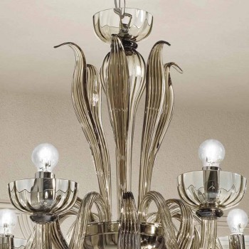 Araña de luces venecianas de 6 luces, hecha a mano en Italia - Regina