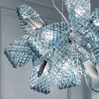 Lámpara de araña de cristal veneciano de 9 luces, hecha a mano en Italia - Diamonique Viadurini