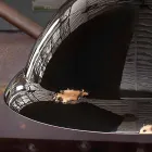 cerámica vendimia campana de la lámpara y el metal Angela Ferroluce Viadurini