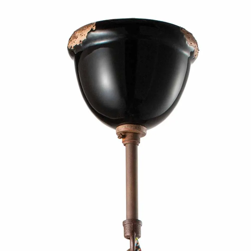 cerámica vendimia campana de la lámpara y el metal Angela Ferroluce Viadurini