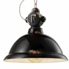 cerámica vendimia campana de la lámpara y el metal Angela Ferroluce Viadurini