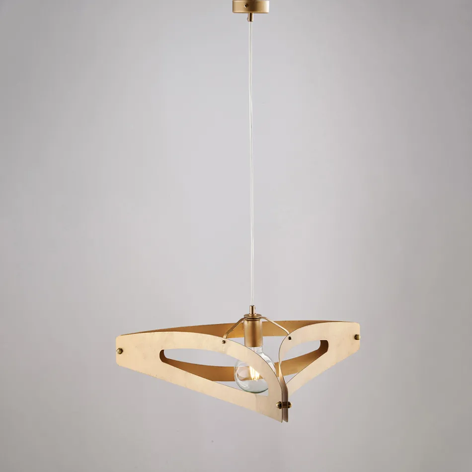 Lámpara colgante Apus de metal plateado cromado blanco Viadurini