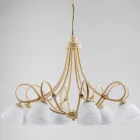 Lámpara colgante de interior Cosmo de metal negro y cristal Viadurini