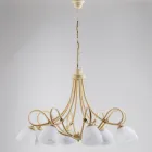 Lámpara colgante de interior Cosmo de metal negro y cristal Viadurini