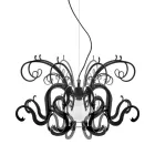 Lámpara de suspensión en plexiglás blanco o negro reciclable - Sancho Viadurini