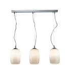 Lámpara de araña veneciana de tres luces con cristal soplado, fabricada en Italia - Soffio Viadurini