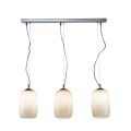 Lámpara de araña veneciana de tres luces con cristal soplado, fabricada en Italia - Soffio