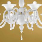 Araña artesanal de 8 luces en cristal de Venecia, Made in Italy - Margherita Viadurini