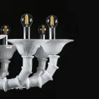 Candelabro de vidrio soplado veneciano hecho a mano de estilo clásico - Tocador Viadurini