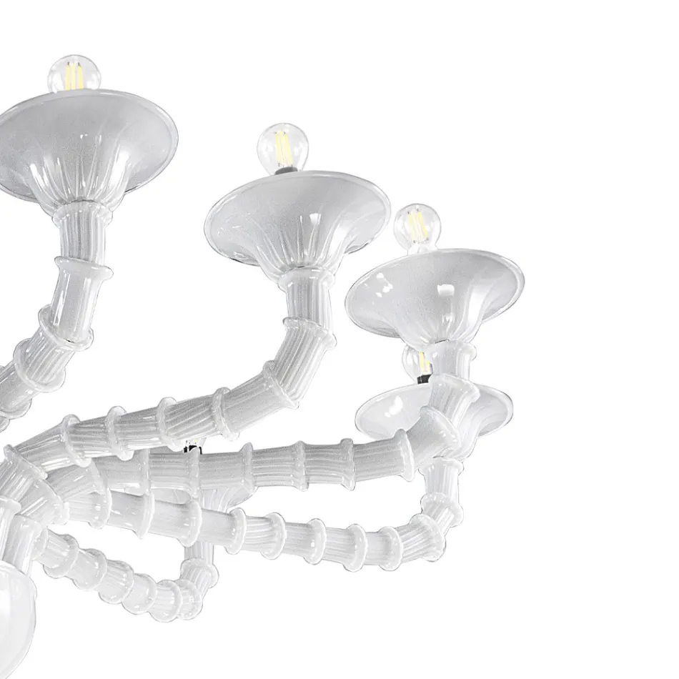 Candelabro de vidrio soplado veneciano hecho a mano de estilo clásico - Tocador Viadurini