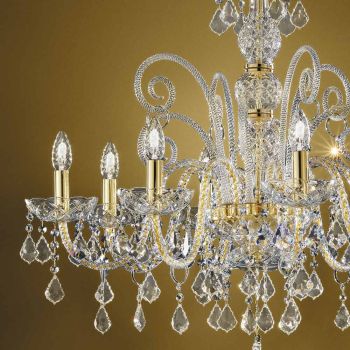 Araña clásica 8 luces en vidrio veneciano Made in Italy - Florentino