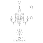 Araña clásica 8 luces en vidrio veneciano Made in Italy - Florentino Viadurini