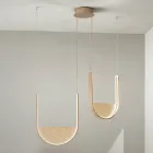 Lámpara de araña de 2 LED con inserto extraíble en vidrio granulado - Catalpa Viadurini