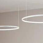 Lámpara de araña con 2 o 3 luces LED Roronde horizontales en metal pintado - Morera Viadurini