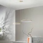 Lámpara de araña con 2 o 3 luces LED Roronde horizontales en metal pintado - Morera Viadurini