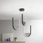 Lámpara de araña de 3 LED con inserto extraíble en vidrio granulado - Catalpa Viadurini