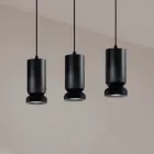 Lámpara de araña con 3 LED en aluminio con recubrimiento de polvo y cable ajustable - Buxus Viadurini