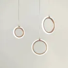 Candelabro con 3 Luces LED en Metal Pintado y Vidrio Opcional - Cedro Viadurini