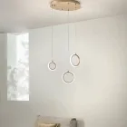 Candelabro con 3 Luces LED en Metal Pintado y Vidrio Opcional - Cedro Viadurini