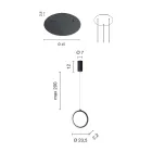 Candelabro con 3 Luces LED en Metal Pintado y Vidrio Opcional - Cedro Viadurini