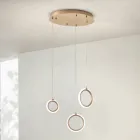 Candelabro con 3 Luces LED en Metal Pintado y Vidrio Opcional - Cedro Viadurini