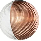 Lámpara de araña de 8 luces de cristal soplado en forma de esfera fabricada en Italia - Prilla Viadurini