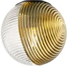 Lámpara de araña de 8 luces de cristal soplado en forma de esfera fabricada en Italia - Prilla Viadurini