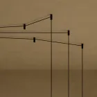 Lámpara de araña con cilindros de cristal Canneté, fabricada en Italia - Oris Viadurini