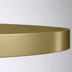 Lámpara de araña con cuerpo de cristal y 3 círculos de aluminio - Clara Viadurini