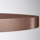 Lámpara de araña con cuerpo de cristal y 3 círculos de aluminio - Clara Viadurini