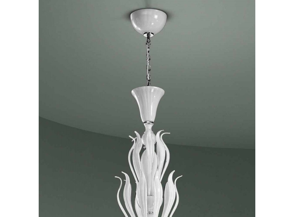 Araña de 12 luces Venecia de cristal hecha a mano en Italia - Agustina Viadurini