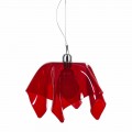 Araña de diseño transparente rojo con Daphne hecha en cortinas de Italia