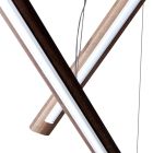 Una araña de diseño de 4 piezas en madera Grilli York hecha en Italia Viadurini