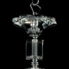 Diseño Lámpara 6 luces vidrio y cristal Ivy, fabricado en Italia Viadurini