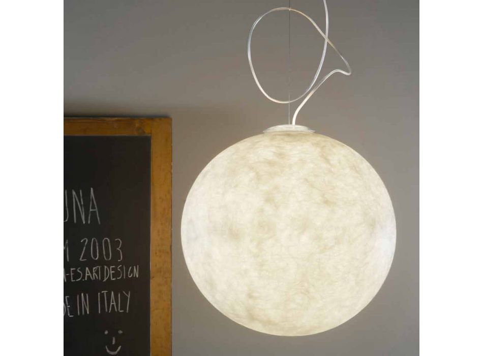 Araña de diseño moderno In-es.artdesign White moon in nebulite Viadurini
