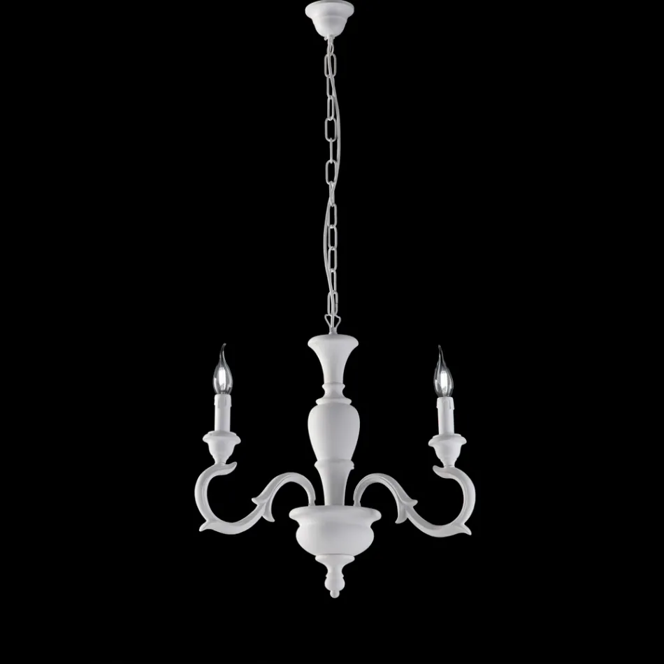 Lámpara de araña de madera fabricada en Italia para decoración de interiores - Florencia Viadurini