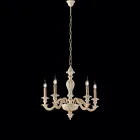 Lámpara de araña de madera para decoración de interiores, fabricada en Italia - Milán Viadurini