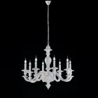 Lámpara de araña de madera para decoración de interiores, fabricada en Italia - Milán Viadurini