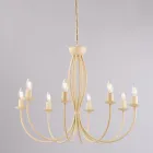 Lámpara de araña de metal blanco para iluminar espacios refinados – Roccia Viadurini