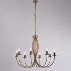 Lámpara de araña de metal blanco para iluminar espacios refinados – Roccia Viadurini