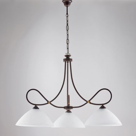 Una lámpara de araña de metal y cerámica blanca para realzar tu interior – Eclisse Viadurini