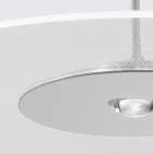 Lámpara de araña de metal con difusor de plexiglás micropunteado - Nora Viadurini