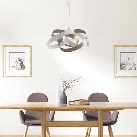 Lámpara de araña de metal y cristal para iluminar elegantemente los interiores – Rosmarino Viadurini