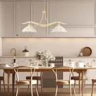 Lámpara de araña de metal y vidrio de dos luces para iluminación interior - Musca Viadurini