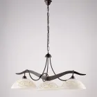 Lámpara de araña de metal y vidrio de 3 luces para iluminación interior - Musca Viadurini